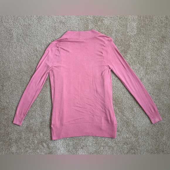 Pink Open-Front Cardigan With Pockets - Picture 5 of 6